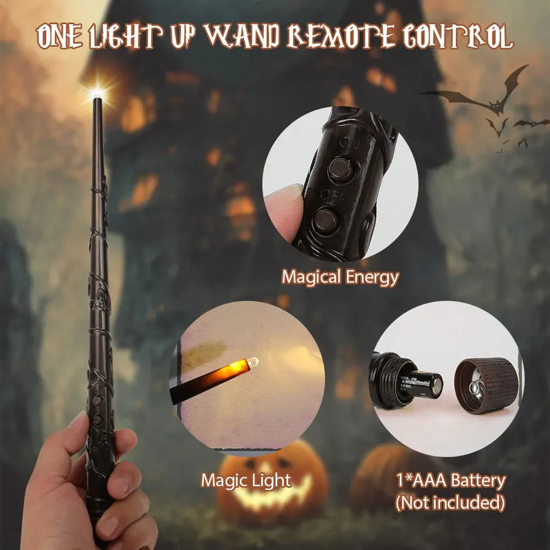 Floating Candles with Wand 12 PCs Magic Hanging Candles Flickering Warm Light Flameless Floating LED Candle Halloween Decoration