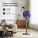 3-in-1 Modern Air Circulator Fan 5 Speeds 4 Heights Quiet Portable Pedestal Stand Fan USB-C for Home Bedroom Office RV Camping