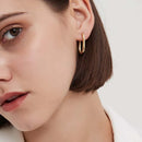 Mode Goldfarbe Geometrische U-förmige Creolen für Damen Herren Punk Hip-Hop Metall Runde Kreis Ohrringe Party Schmuck 2023