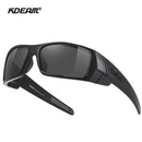 KDEAM Herren-Sonnenbrille für Angler, komplett schwarz, mit Reißverschluss-Etui, Neuheiten 2024