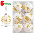 6cm Weihnachtsbaumkugel Bunte bemalte Kugeln Hängende Anhänger Ornamente Weihnachten Neujahr Party Heimdekoration Zubehör