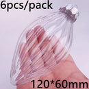 6 Pieces x DIY Shatterproof Transparent Home Christmas Decoration Bauble Ornament 80mm Plastic Window Opening Ball