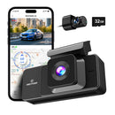 REDTIGER A3 Dash Cam 3 Channel Dash Camera Dash Car Camera Bulit in 2.4GHz Wifi IR Night Vision 24H Parking Monitor APP Control