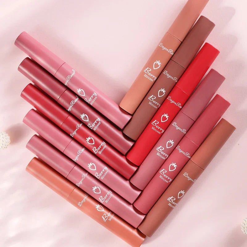 1PC Makeup Matte Nude Liquid Lipstick 12 Colors Waterproof Long Lasting Lip Gloss Sexy Red Pink Velvet Lipsticks Women Cosmetic