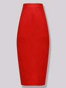 Neuheit 13 Farben XL XXL Sexy Knielanger Bandage-Rock Damen Elastischer Bodycon Sommer Bleistiftröcke 78cm