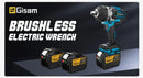 Gisam 2800N.M Torque Brushless Electric Impact Wrench 1/2 inch Screwdriver Cordless Wrench Power Tool For Makita 18V Battery Pin