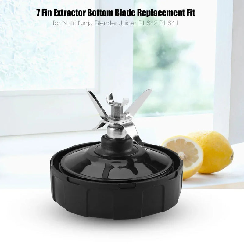 1000w 7 Fin Extractor Bottom Blade Fit for Nutri Ninja Blender Juicer 18/24/32oz BL642 BL64