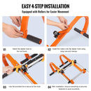 VEVOR Orange/Black Ladder Roof Hook Heavy Duty Steel Ladder Stabilizer Roof Ridge Extension Rubber Grip T-Bar 500 lbs