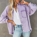 New 2025 Autumn Spring Women Solid Shirt Blusa Retro Denim Loose Korean Female Buttons Tops Vintage Casual Long Sleeve Blouses