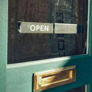 The Storefront | Aluminum Open Closed Slide Door Sign for Business