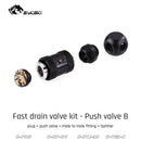 Bykski Valve Kit Drain Push Water Combination Ball G1/4" Computer Case Cooling Copper & Aluminum
