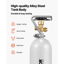 SucceBuy CO2 Tank CO2 Air Tank with Gray Spray Coating 4.41lbs New Alloy Steel Cylinder for Draft Beer Dispensing and Soda Maker