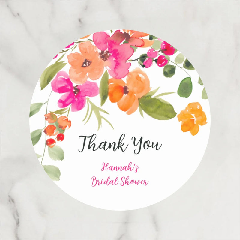 Customized wedding thank-you circular stickers, suitable for occasions such as weddings, birthdays, baptisms, and anniversaries.