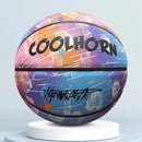 1 Stück Nr. 7 Leuchtender Basketball Spielball Outdoor Tragbarer PU Fluoreszierender Basketball