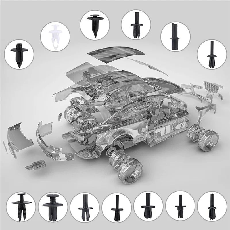 Auto Fastener Clips Mixed Car Body Push Pin Rivet Bumper Door Trim Panel Retainer Fastener Kit Plastic Rivets Clips for Car