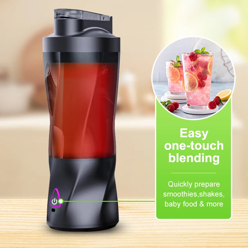 Electric Portable Juicer Fresh Fruit Mixer 700ML Multifunctional USB Rechargeable Shakes Smoothie Blender Outdoor Mixing Cup