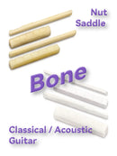 1 Pc Guitar Saddle Nut Replacement Beige Buffalo Bone Bridge Saddle Nut Slotted for Guitar Parts Accessories