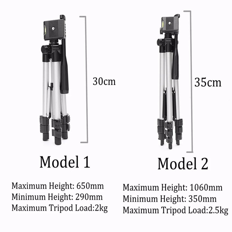 Extendable Mobile Smart Phone Digital Camera Tripod Stand Mount Holder Clip Set For NikoniPhone Xiaomi Gopro 105cm/65cm
