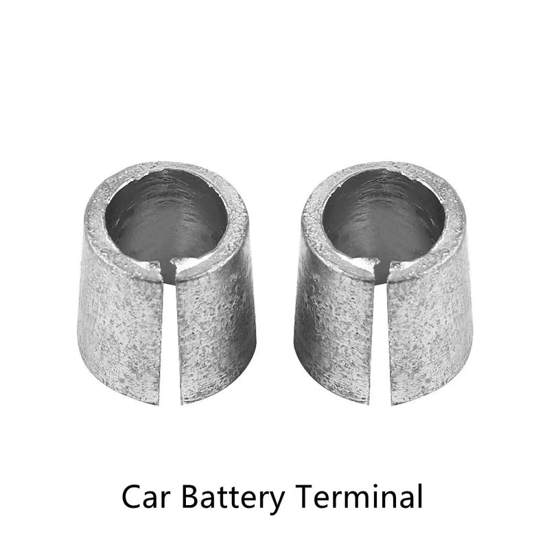 2Pcs Battery Post Adaptors Sleeves Car Battery Terminal Converter Positive Negative Battery Connect Terminal Repair Shim