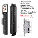 3D Face Recognition Smart Lock with Face Recognition Fingerprint APP Control HD Camera Video Doorbell