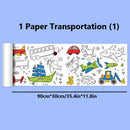 90cm Animal Canvas Children's Drawing Roll DIY Coloring Paper Roll Color Filling Graffiti Paper-cut Painting Educational School