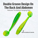 KINGDOM Screw Thread T-Tail Soft Fishing Lures 0.37g 0.8g 1.3g 2.2g Sinking Action PVC Soft Bait Artificial Swimbaits 20pcs/bag