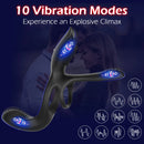 Remote Cock Ring Penis Sleeve Vibrator with Rose Clitoral Stimulator Couples Adult Men Women Couple Sex Toy with G Spot Clitoris