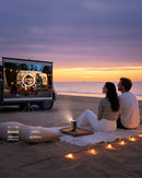 BYINTEK BOOK 1 P70X Portable Built-in Battery 4K Support 3D Wifi for Outdoor Movie Night Home Theater Projectors