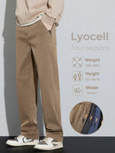 4 Colors New Straight Men's Pants Baggy Casual Lyocell Comfortable Stretch Trousers Male Wide Fashion Korean Pants Streetwear