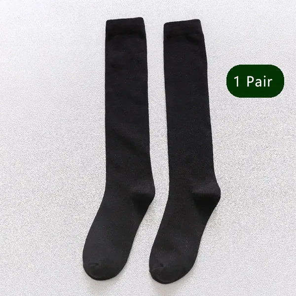 Men Long Socks Knee High Cotton Solid Business Soft Elastic Party Dress Formal Gentleman Stocking Four Seasons Sokken Brand