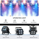 U'King 1/2Pcs 4X8W LED Square Par Light RGBWYP+CYAN Stage Lights Remote&DMX Controlled DJ Light For Wedding Party Bar Club Disco