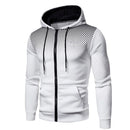 Autumn Winter Fleece Men's Hoodies Polka Dot Design Zipper Jacket Male Streetwear Loose Sweatshirts Sportwear Hooded Cardigan
