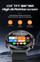 Original LIGE Smart Watch 1.53'' HD Screen Life Waterproof Sport Fitness Watches Flashlight New Men Smartwatch For Andriod IOS