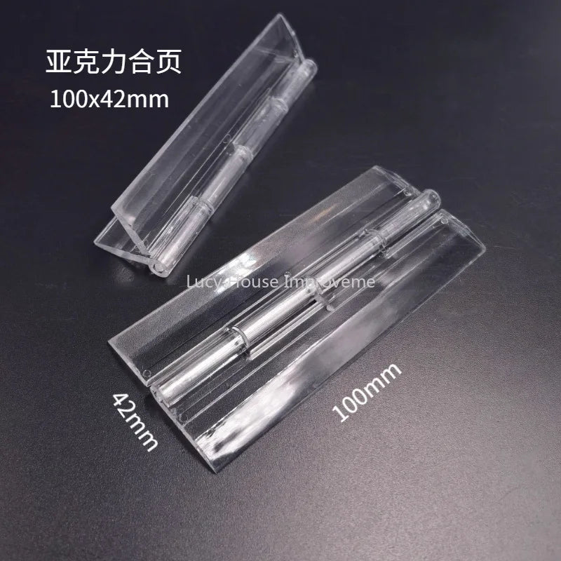 10Pcs/5pcs/set 25X33MM/30X34MM/45X38MM Transparent Plastic Folding Hinges Durable Clear Acrylic Hinge Tools