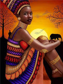HUACAN 5D Diamond Painting New Arrivals African Woman Rhinestones Diamond Embroidery Cross Stitch Portrait Mosaic Sale Decortion