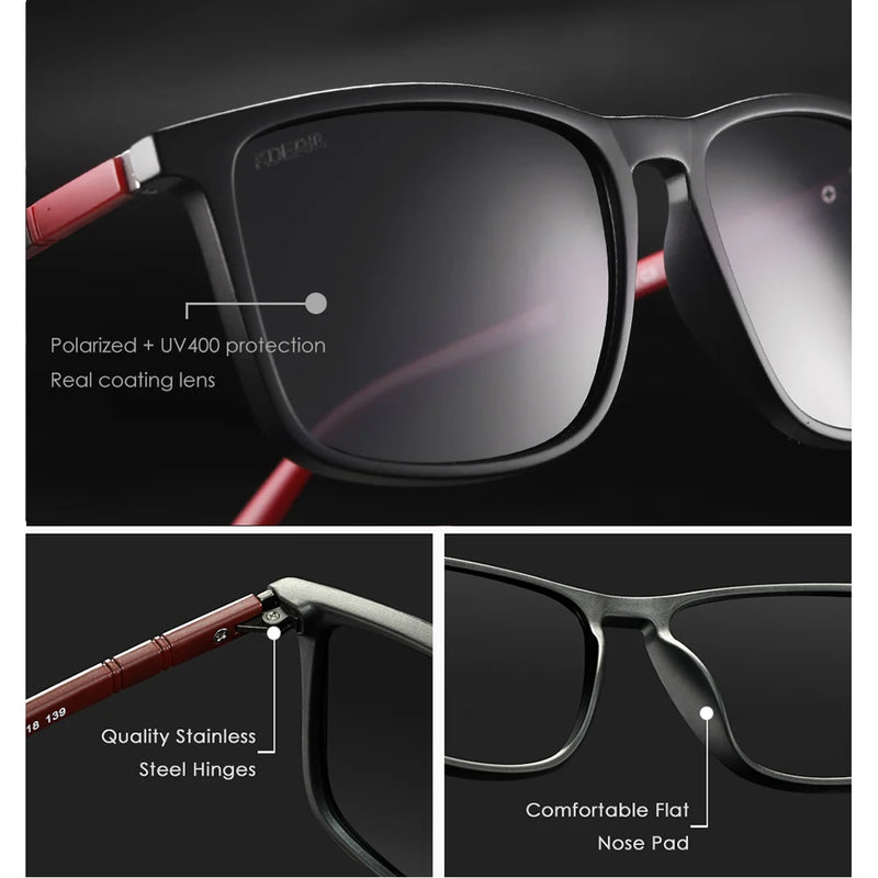KDEAM Ultralight Fishing Sunglasses Polarized Men's Driving Sun Glasses Travel Luxury Female Sunglass With Carrying Case