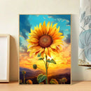 Huacan New Arrivals Diamond Embroidery Flower DIY Full Drill Mosaic Sunflower Sunset Complete Kit Handmade Gift Home Decor