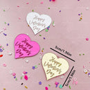 10pcs Acrylic Heart Shaped Cake Topper for Valentine's Day Wedding Party Cake Decoration Supplies