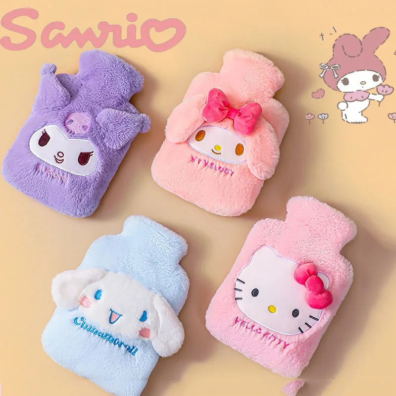 Cute Cartoon Cinnamoroll  Hello Kitty Hot Water Bag Water Bottle Winter Warmer Hand Warmer Household Portable Reusable Water Bag