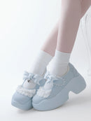 Spring Rilei Gururu Original Sweet Girl Single Shoes Shallow Mouth Spring/summer Lolita Girl Lace Bow Sports Shoes