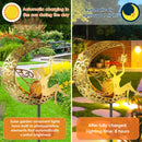 The Moon Fairy | Crackle Glass Solar Garden Stake Lights (Warm White, Waterproof)