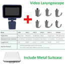 3.5″ High Resolutin Touch Screen Digital Video Laryngoscope, 6 Size Reusable Sterilizable Blades for Choice, Free Metal Suitcase