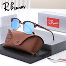 RBsunny Classic Polarized Sunglasses Men Women Retro Half Frame UV400 Glasses Male Popular Anti-glare Travel Driving Eyewear