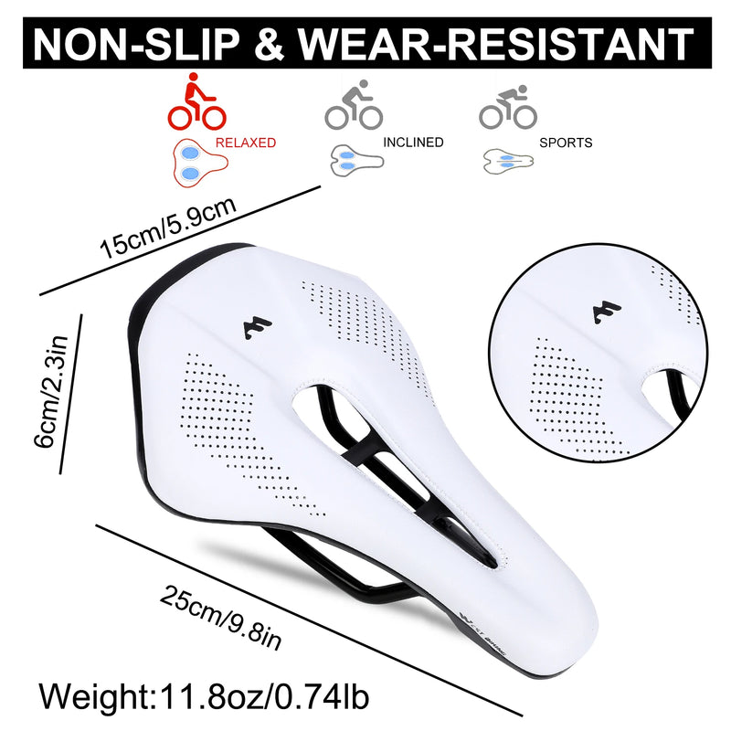 WEST BIKING Bicycle Saddle Seat Road Mountain Bike Cushion For Men Women PU Leather Shockproof Racing Saddle MTB Cycling Saddles
