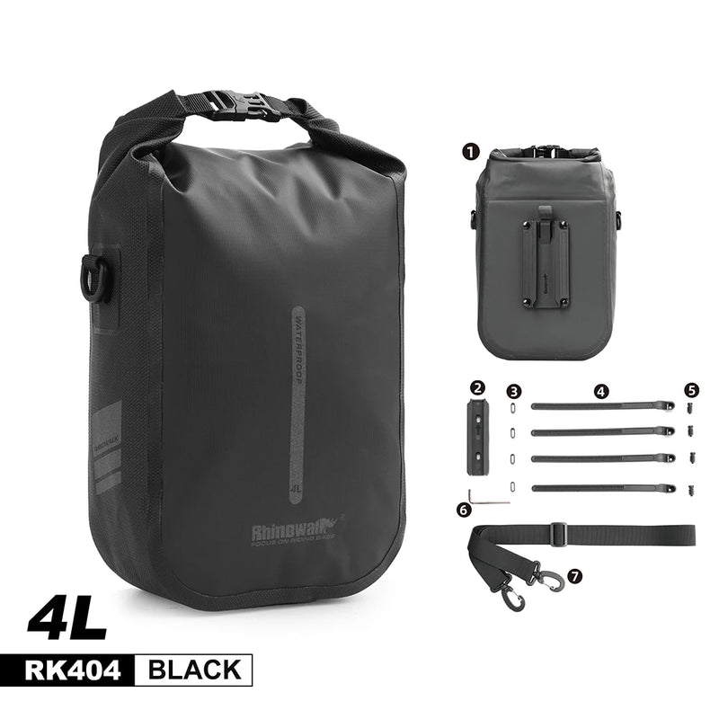 Rhinowalk Bike Bag For Fork Quick Release Bicycle Bag Waterproof 4-6L Electric Scooter Bag Bicycle Front Bag Bikebag Accessories