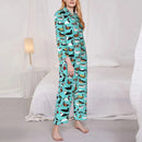 Pajamas Female Yellow Classic Ducks Daily Sleepwear Animal Two Piece Retro Pajama Sets Long Sleeve Elegant Oversize Home Suit