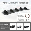 Universal 5 Fin Spoiler Modification Kit Car Rear Bumper Lip ABS Rear Shark Chassis Fin Style Curved Bumper Lip Diffuser