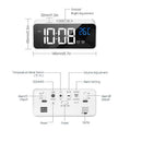 Rechargeable Digital Alarm Clock Voice Control Snooze Night Mode Table Clock Music Electronic LED Clocks Despertador Digital
