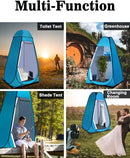 Portable Privacy Shower Tent Outdoor Waterproof Changing Room Shelter for Camping Hiking Beach Toilet Shower Bathroom