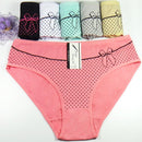 Women's Briefs Appare Mid Waist Cozy Solid Bow Women Cotton Panties Underwear for Women Plus Size 2xl 3xl 4xl 6 pcs/lot